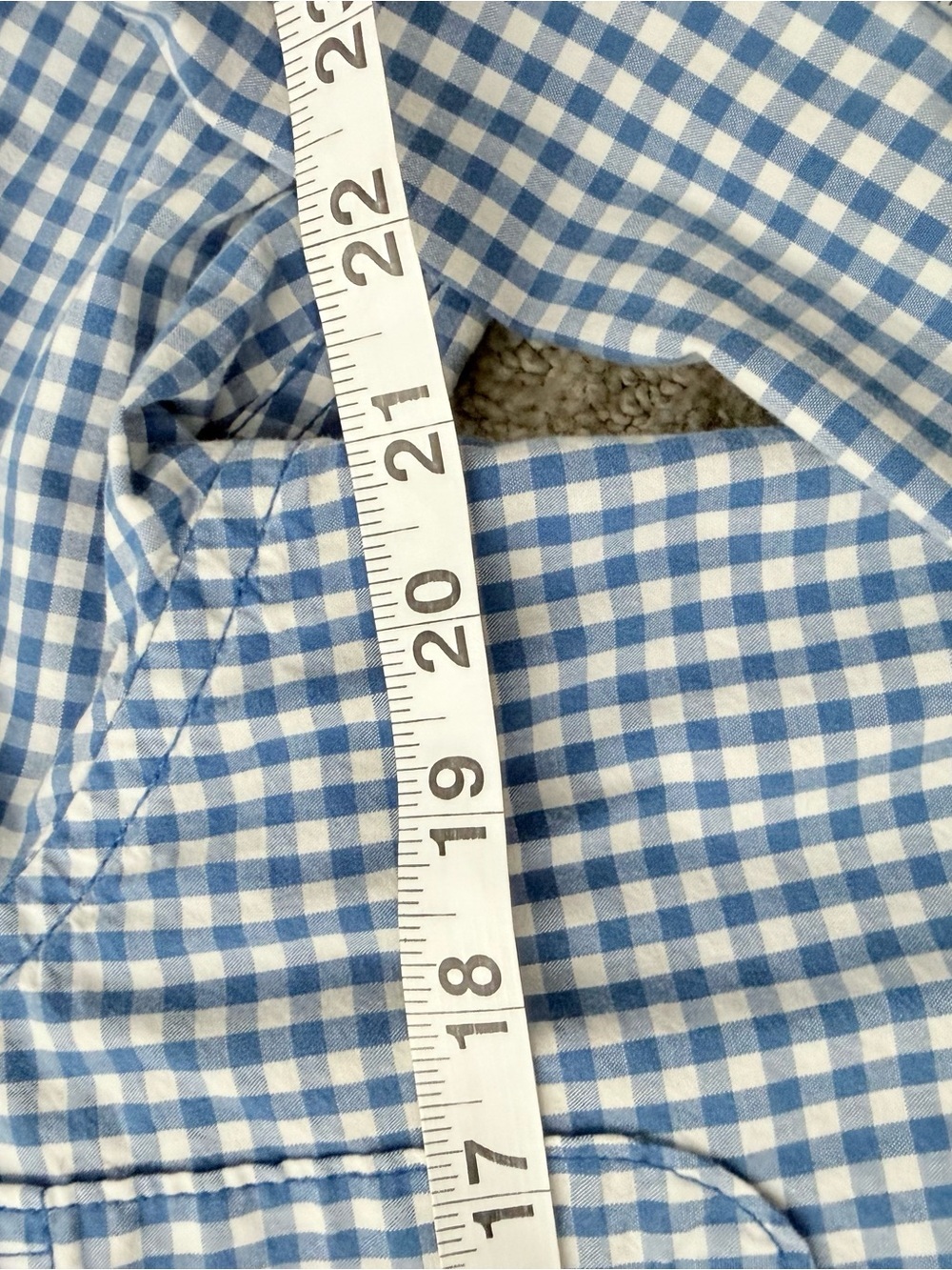 Hollister Men's Blue and White Gingham Button-Down Shirt - Picture 3 of 5